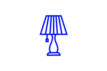 lamp illustration  isolated on white.Vector illustration in flat style design.	