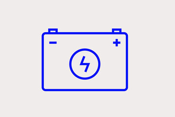 battery illustration. Vector illustration in flat style design.	