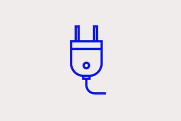 plug illustration. Vector illustration in flat style design.	