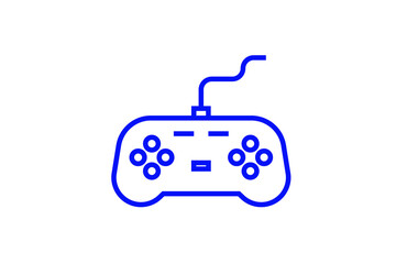 gamepad illustration isolated on white. Vector illustration in flat style design.  © HenryFord