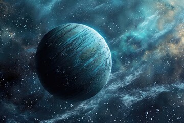 Uranus planet in space - obrazy, fototapety, plakaty