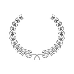 Illustration Vector Graphic of laurel wreath icon design