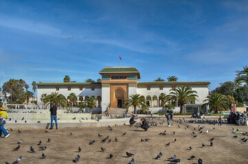 Casablanca Morocco. Palace of Justice on Mohammed V Square.