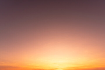 Beautiful and strange orange sky in the morning or evening used for natural background texture in decorative art work
