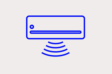 air conditioning illustration. Vector illustration in flat style design.	