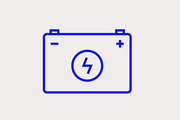 battery illustration. Vector illustration in flat style design.	