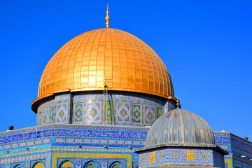 Temple Mount known as the the Noble Sanctuary of Jerusalem located in the Old City of Jerusalem, Israel is one of the most important religious sites in the world.