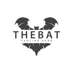 Halloween bat logo bat night animal design vector illustration template