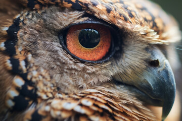 Close up of an owls eye