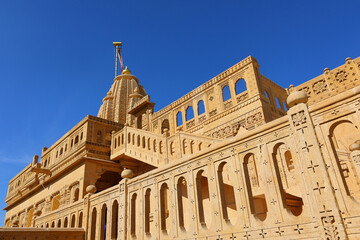 Fototapeta premium Lodurva Jain Temple, near Jaisalmer in Rajasthan, is dedicated to the 23er Tirthankara Parshvanatha and is also a popular Jain pilgrim for Jains from Rajasthan Jaisalmer Inida