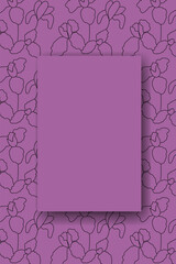 Vector. Hand drawn floral pattern. Vertical background, copy space for text. Template for postcard, wedding and party invitation, flyer, cover, brochure, social media post, magazine, poster, banner.