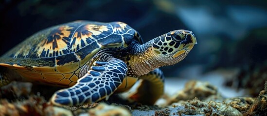 Marine turtle or hawksbill species