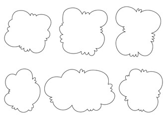 手書きのフレームセット　ポップなフレーム