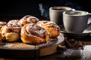 Experience the comforting aroma and taste of freshly baked Kanelbullar, a Swedish delicacy perfect for a sweet breakfast or snack