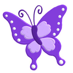 cute butterfly with acrylic paint