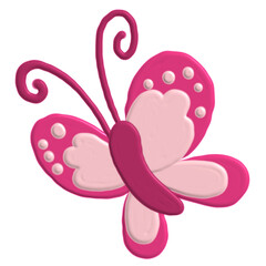 cute butterfly with acrylic paint