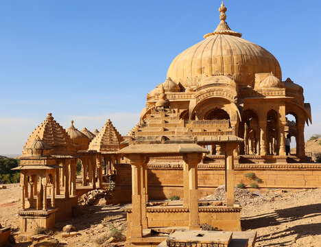 Vyas Chhatri cenotaphs here are the most fabulous structures in Jaisalmer, and one of its major tourist attractions.