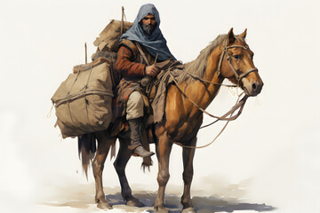 Nomad on his journey, nomad, nomad man, nomad on his way