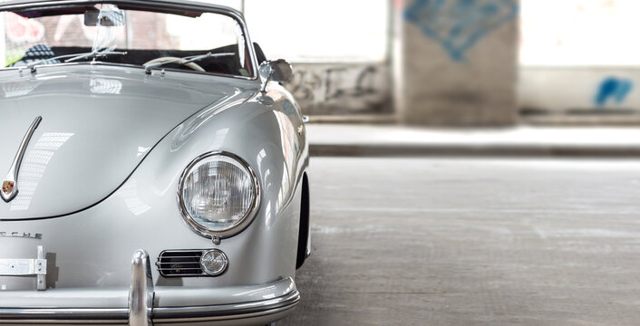 Arranged Street shot of an historic Porsche 911, type 356 continental