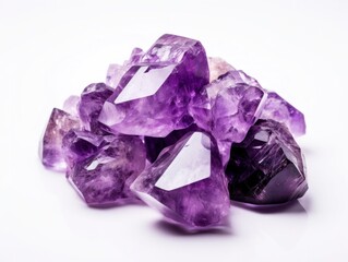 Fototapeta premium amethyst on a white background