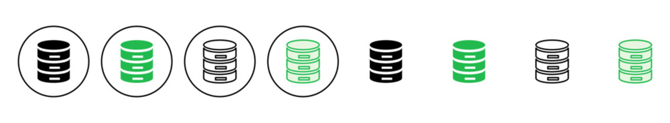 Database icon set. database vector icon