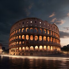 colosseum at night IA Generated