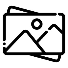 gallery icon in line style