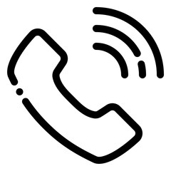 phone call icon in line style - obrazy, fototapety, plakaty