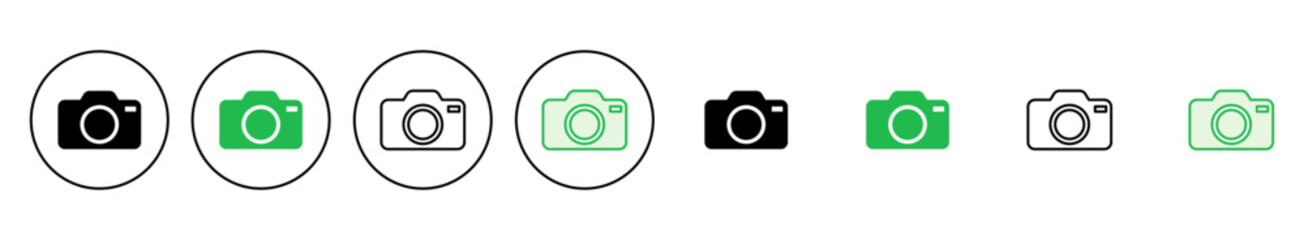 Camera icon set. photo camera icon. camera photography icon.