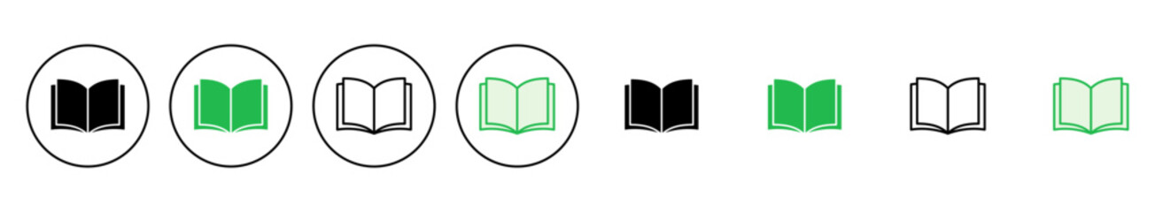 Book icon set. open book icon vector. ebook icon