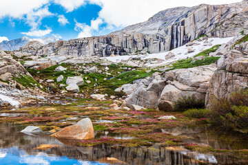 Kaweah Gap crossing in the high sierra trail, California