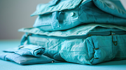 Turquoise Diaper Bags and Fastener Design