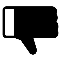 dislike icon in solid style