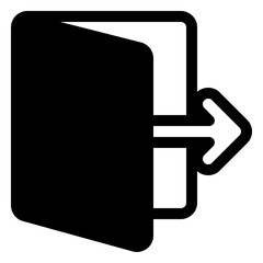 logout icon in solid style