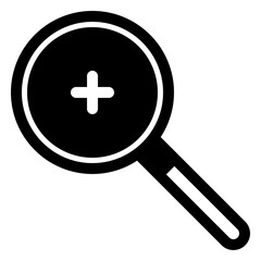 Fototapeta premium zoom in icon in solid style