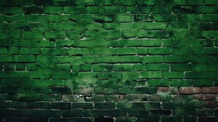 Green Brick Wall Background