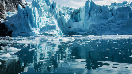 melting glaciers, iceberg, ecology, climat change - obrazy, fototapety, plakaty