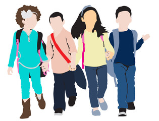 Obraz premium back to school children's