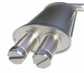 Exhaust metal rendering by maya renderer