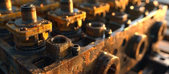 4-cylinder engine's cylinder block