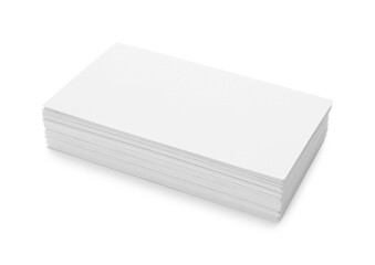 Blank business cards isolated on white. Mockup for design
