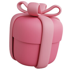 3d render of gift with valentines icon.