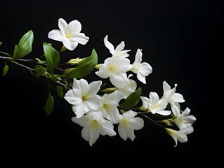 Obraz premium Jesmine&nbsp;flower in studio background, single&nbsp;jesmine&nbsp;flower, Beautiful flower images