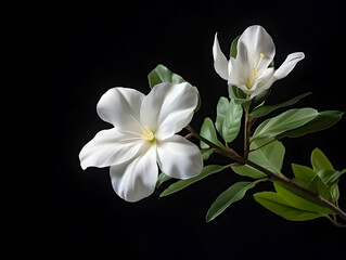 Naklejka na ściany i meble Jesmine flower in studio background, single jesmine flower, Beautiful flower images