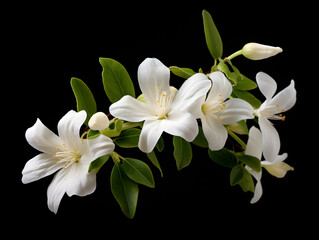 Obraz premium Jesmine&nbsp;flower in studio background, single&nbsp;jesmine&nbsp;flower, Beautiful flower images