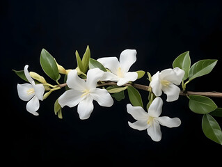 Obraz na płótnie Canvas Jesmine flower in studio background, single jesmine flower, Beautiful flower images