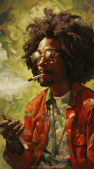 man smoking weed, african american man smoking weed, rasta man, rastafari