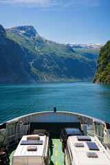 The ferry from Geiranger to Hellesylt