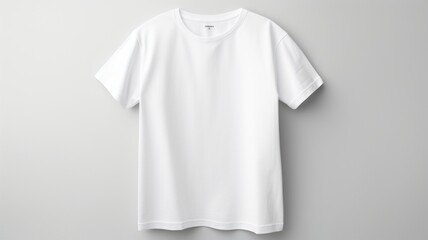 white t shirt isolated on white background - obrazy, fototapety, plakaty