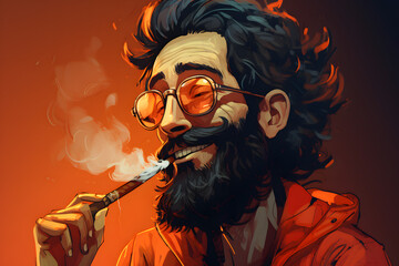 Dude smoking weed, man smoking weed, smoking, weed cannaabis, cannabis consumption - obrazy, fototapety, plakaty